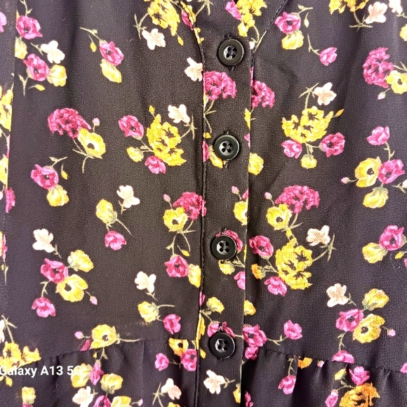 TORRID Women's Black Dress Floral Print on a Sheer Overlay Plus Size 5X - Picture 4 of 9